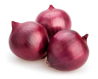 piezas de cebolla morada